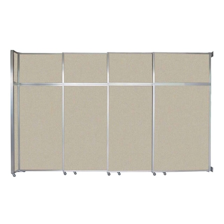 Versare Operable Wall Sliding Room Divider 12'8" x 8'5-1/4" Sand Fabric 1072418